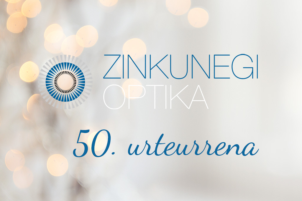 Portada de reportaje de Zinkunegi Optika, 50 Aniversario